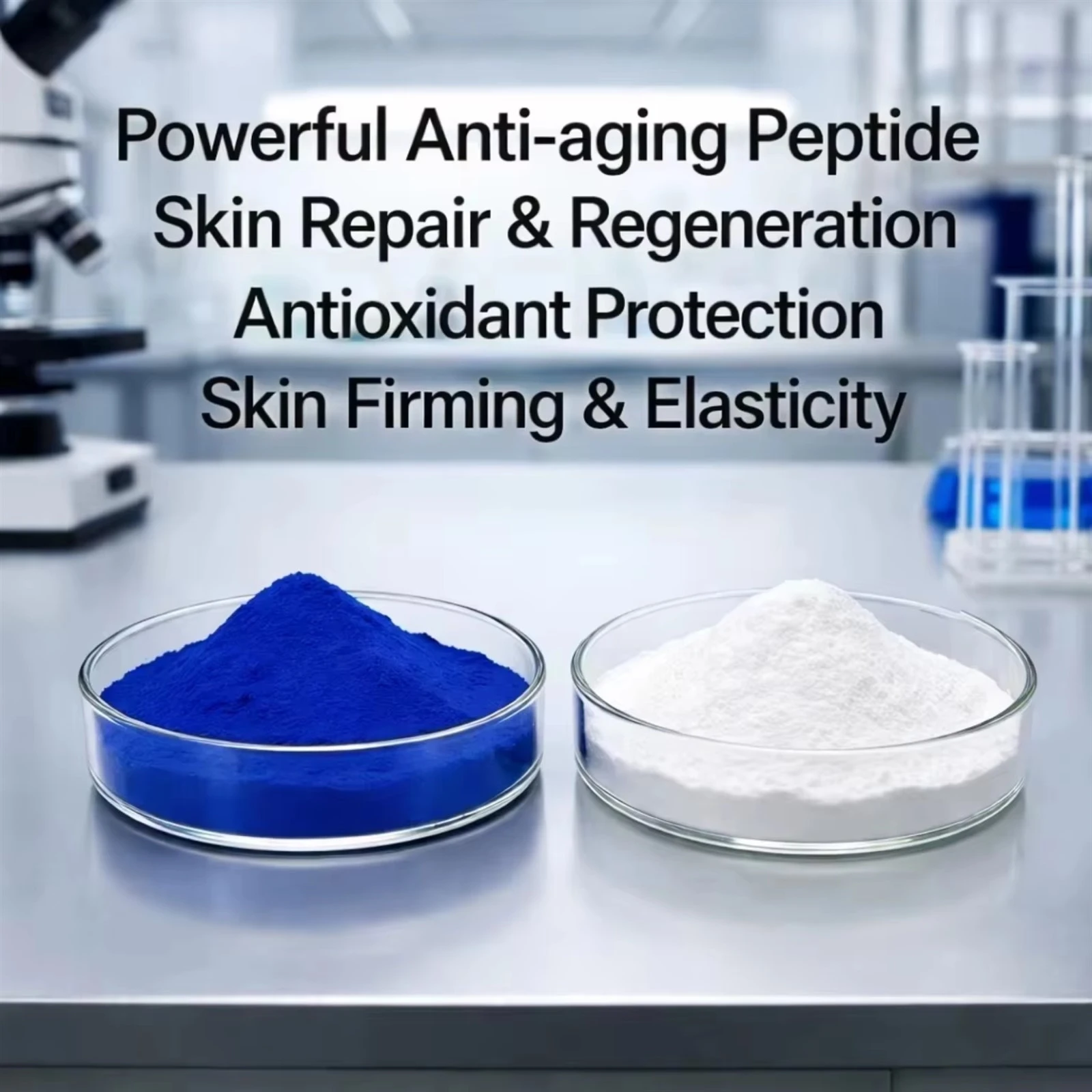 Manufacturer Supply Copper Peptide GHK-Cu Lyophilized Powder 50mg 100mg Blue Powder for Skin Care Manufacturer Supply Copper Peptide GHK-Cu Lyophilized Powder 50mg 100mg Blue Powder for Skin Care